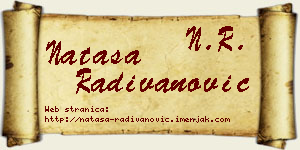 Nataša Radivanović vizit kartica